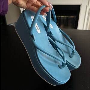Blue Summer Flipflop Platform Sandal